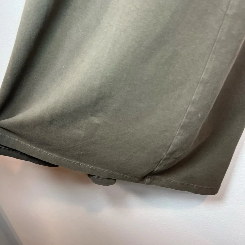 Athleta Señorita Organic Cotton Mini Dress Olive Green  Sleeveless V-Neck  Small - Picture 7 of 12